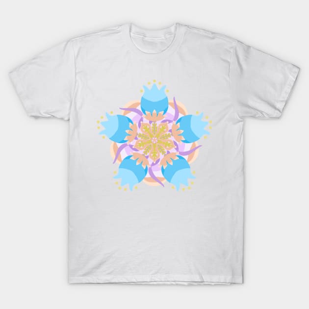 Bluebell Mandala Purple T-Shirt by Amalus-files